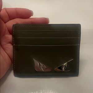 Fendi Card Holder with Silver Accents